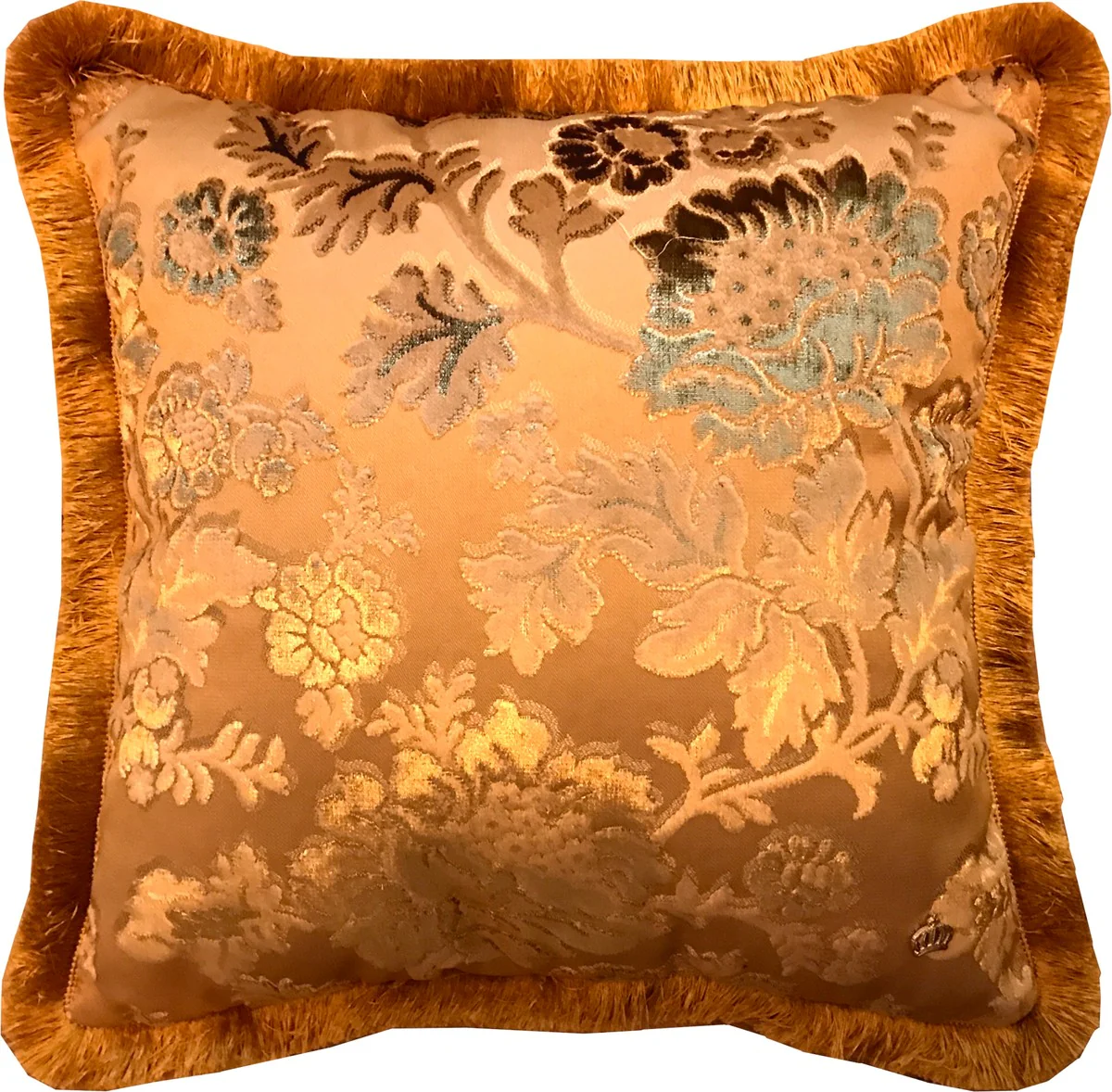 Luxus Kissen Pompöös by von Harald Glööckler Elegance Collection Barock Muster Gold / Gold 50 x 50 cm - Luxuskissen