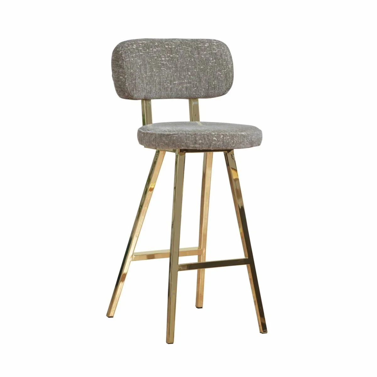 Luxury bar chair set of 6 gray / gold H. 106 cm - bar furniture