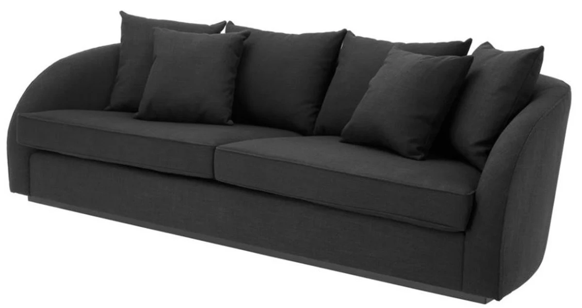 Luxury Hotel Sofa Black 255 x 91 x H. 72 cm - Designer Collection