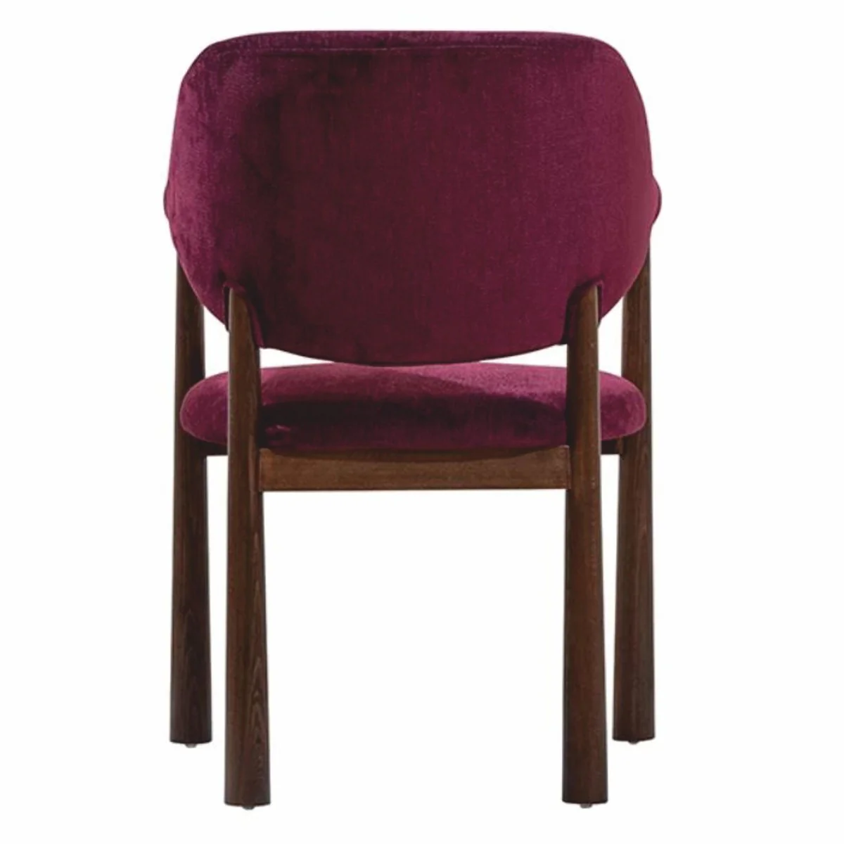 Luxus Esszimmer Stuhl mit Armlehnen Lila / Dunkelbraun H. 87 cm
