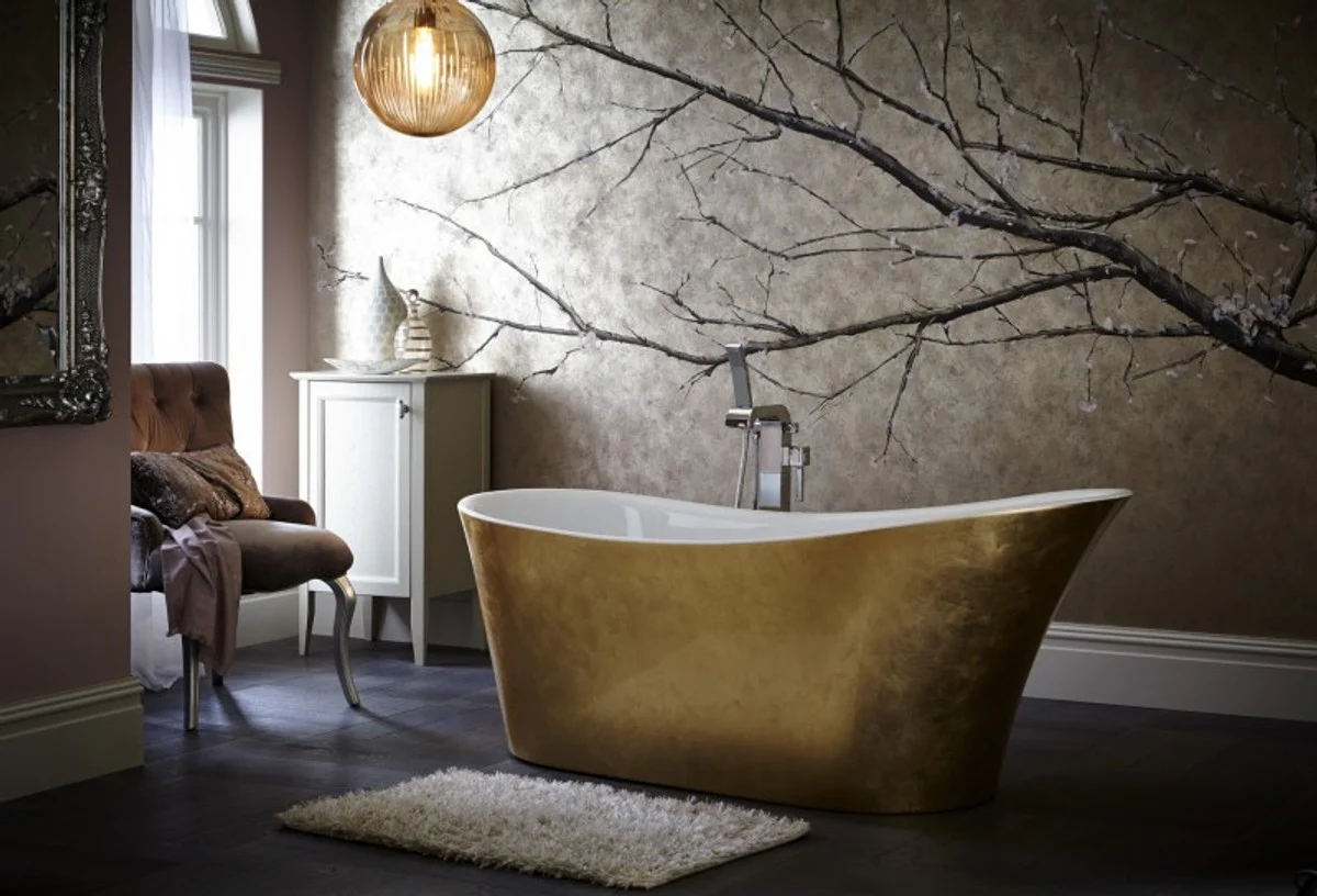 Art Deco bathtub freestanding gold model He-Hol 1710mm - Freestanding retro antique art nouveau bathtub