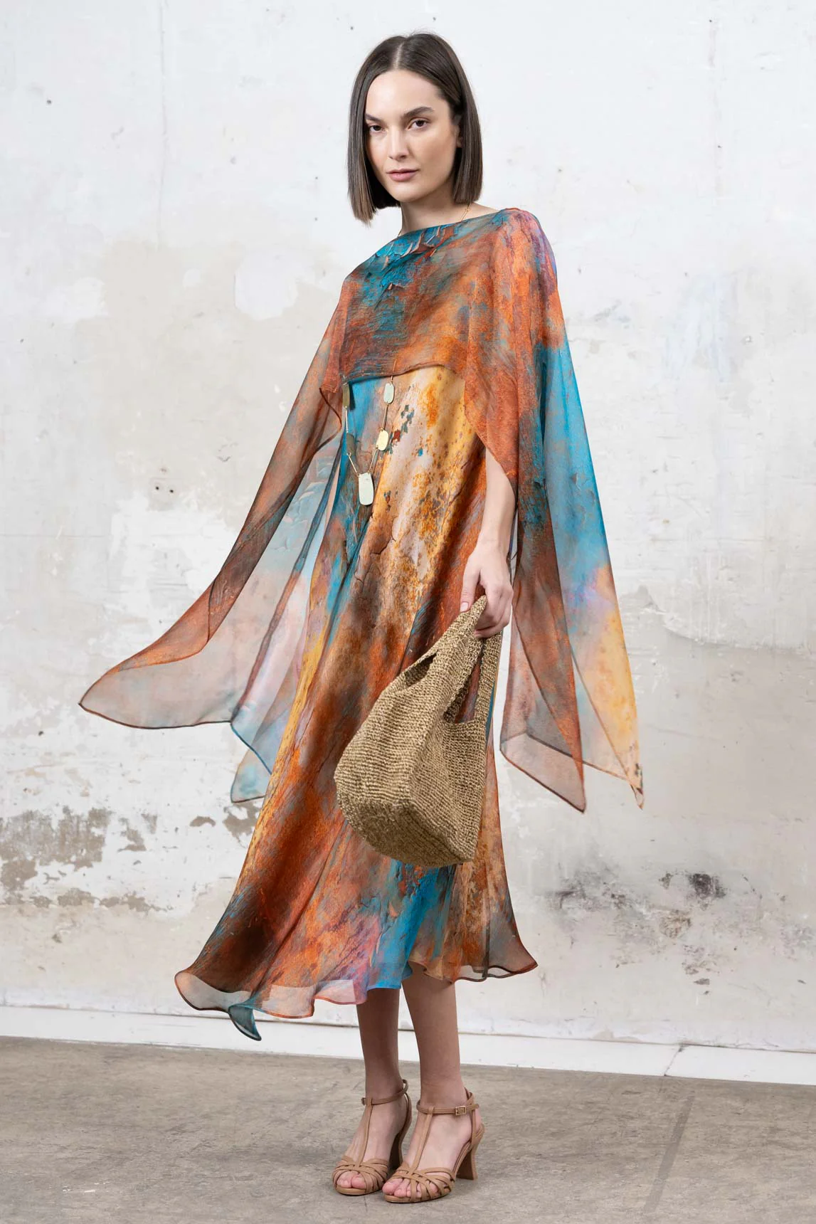 Rivera-Spain Blaues Hyères-Kleid