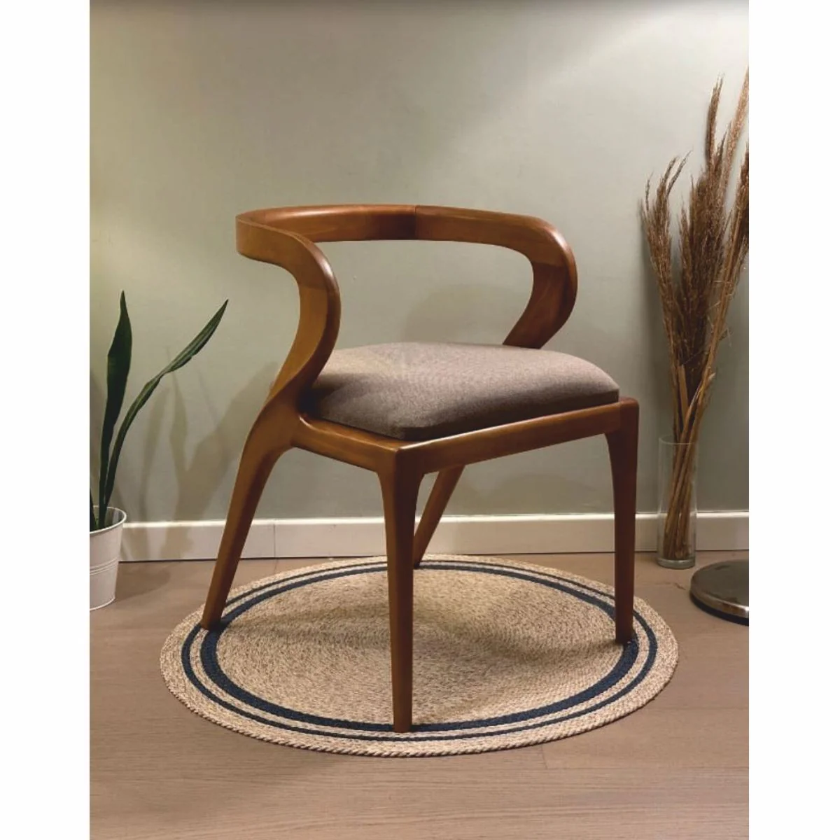 Luxury Dining Room Chair with Armrests Gray / Brown - Hotel & Restaurant Furniture