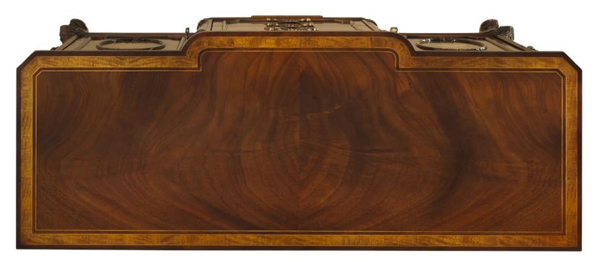 Luxury baroque chest of drawers brown - magnificent solid wood cabinet with 2 doors and 6 drawers - baroque furniture