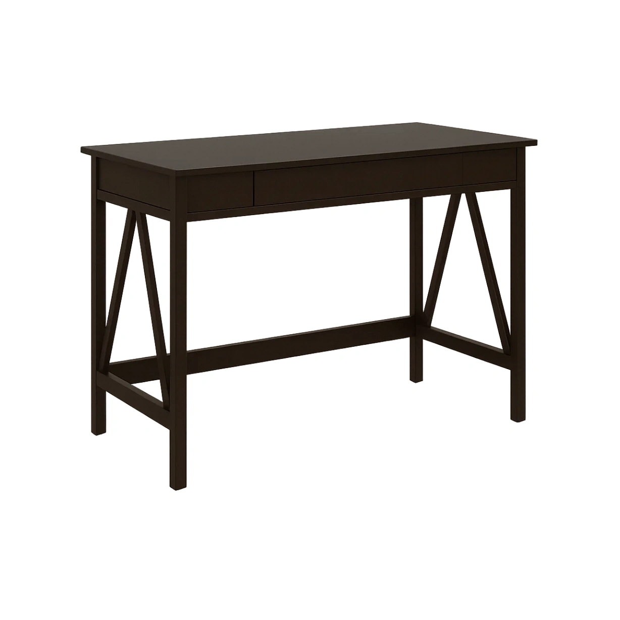 Dunkelbrauner MDF-Computertisch mit 1 Schublade, 100 x 50 x 76 cm - xJYlQoN309Sa