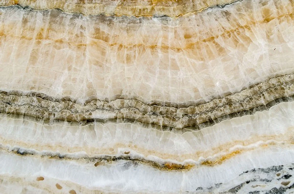 Art Deco side table onyx / metal 120 x 40 cm - Art Nouveau table - furniture console