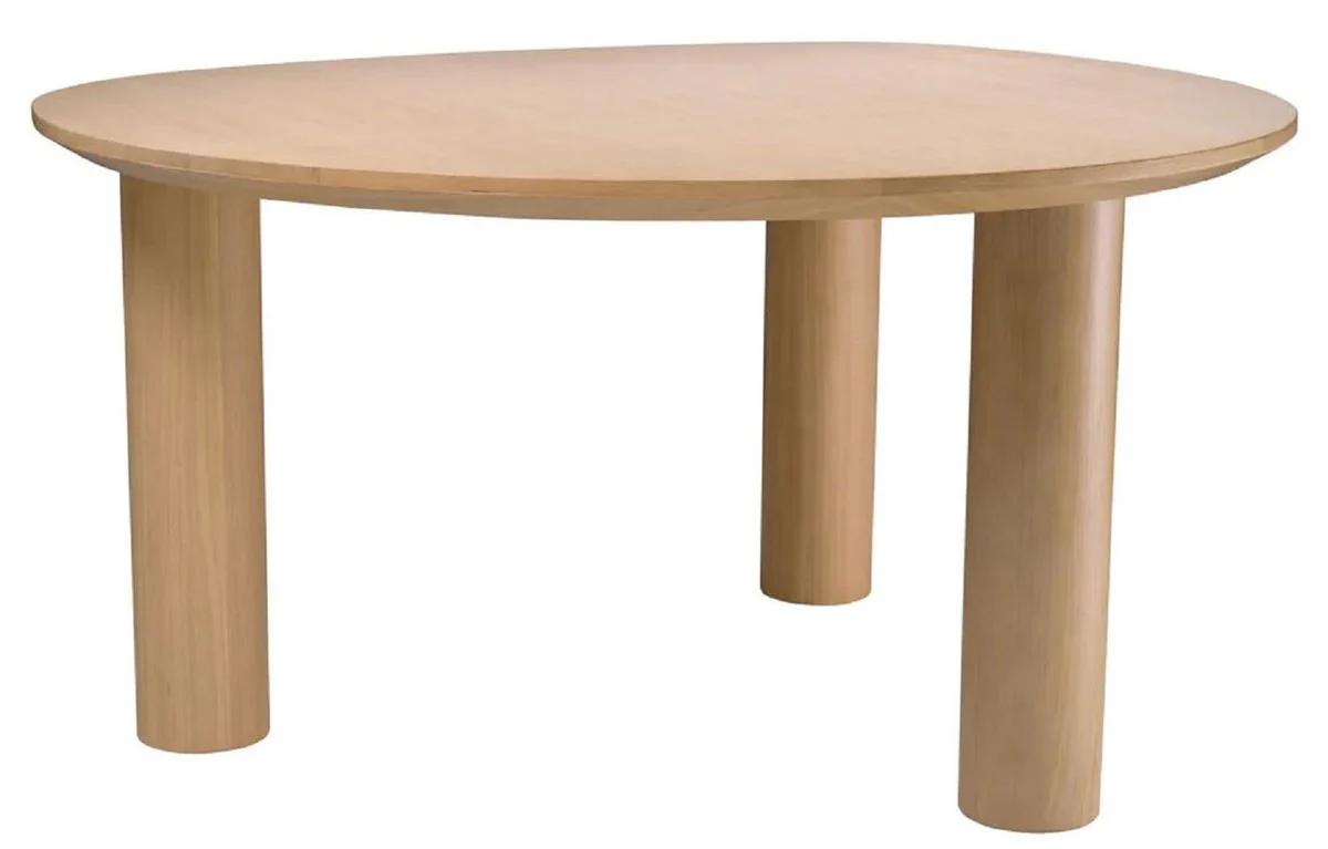 Luxury dining table natural colors 149 x 128.5 x H. 77 cm - solid wood kitchen table - dining room furniture - kitchen furniture - luxury furniture - luxury furnishings