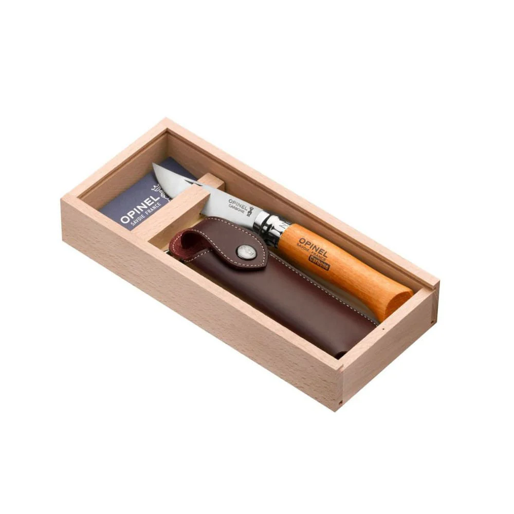 Opinel No8 Carbono + funda – Navaja de bolsillo
