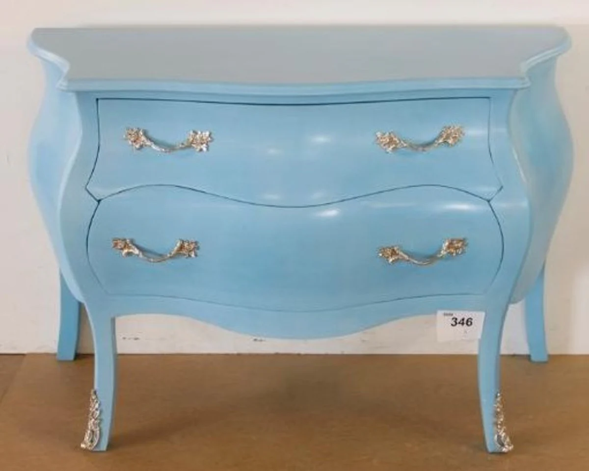 Baroque chest of drawers light blue 120 x 85 x 55 cm - Baroque furniture