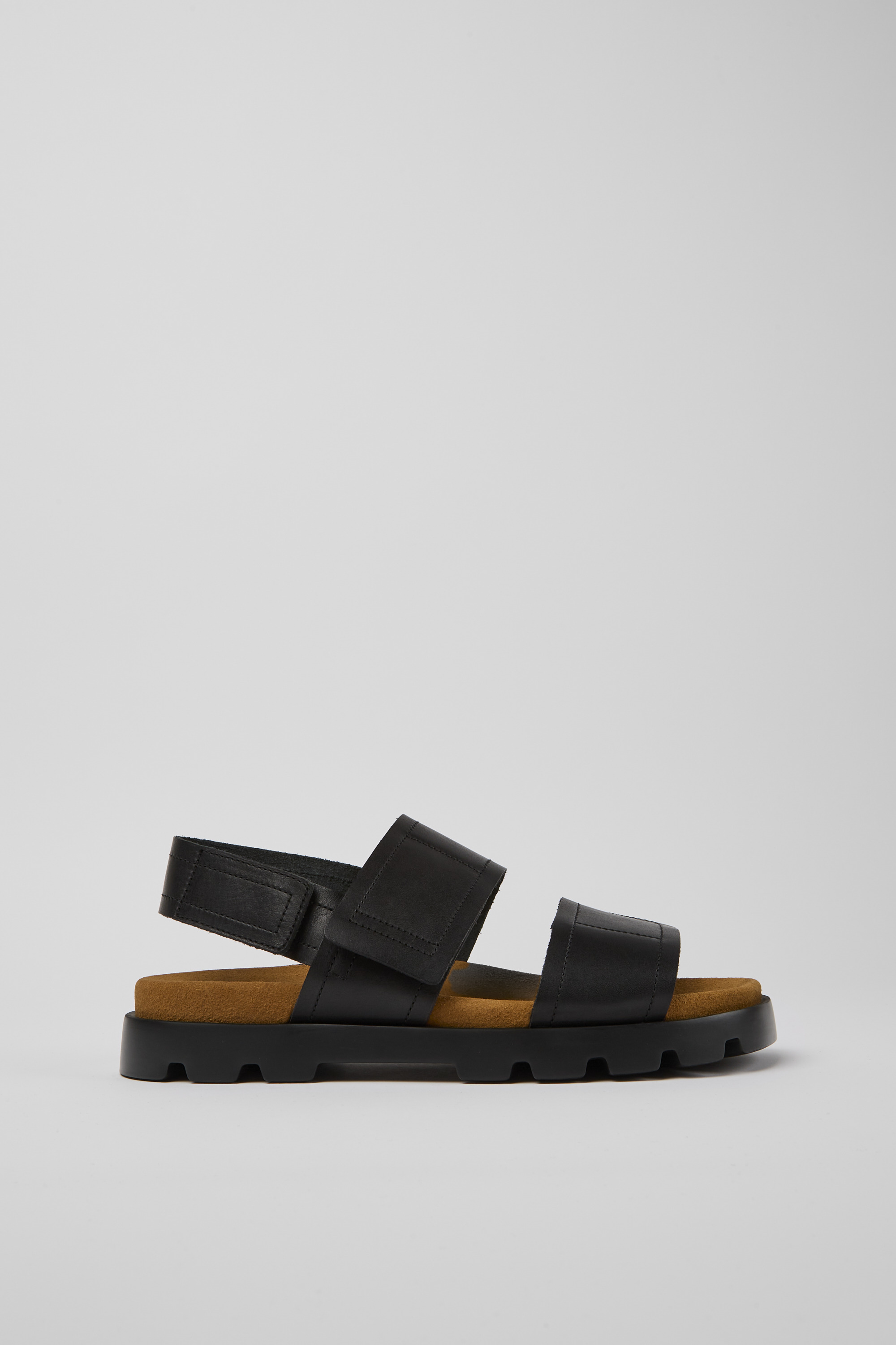 Brutus Sandal - Schwarze Leder Sandalen für Herren