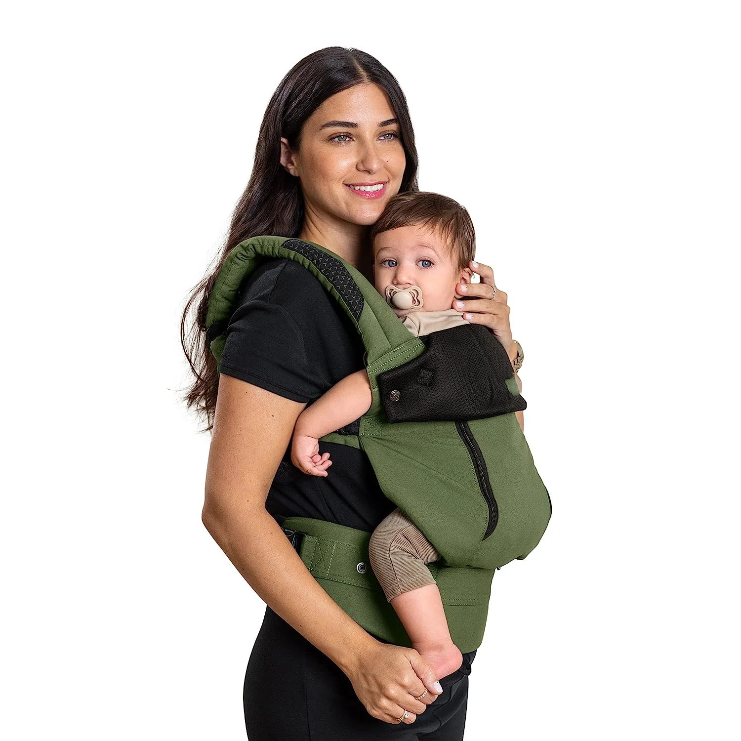 Complete All Seasons Ergonomische 6-in-1-Babytrage für Neugeborene bis Kleinkinder – mit Lordosenstütze – für Kinder von 3–20 kg – 360-Grad-Babytragemöglichkeit – nach innen und außen gerichtet – Stein