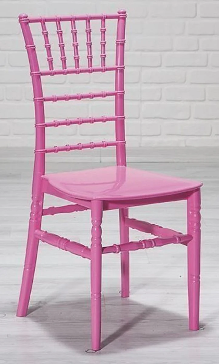 Designer acrylic chair set pink 40 x 46 x H. 92.5 cm - Dining room chairs - Acrylic dining room furniture