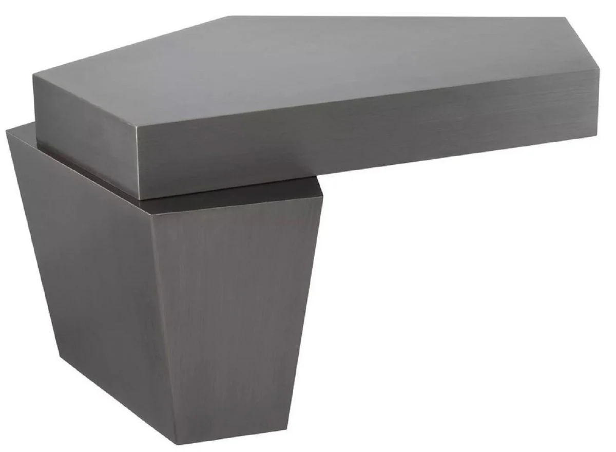 Designer coffee table gray 82 x 52 x H. 45 cm - living room table with brushed surface - living room furniture - luxury quality