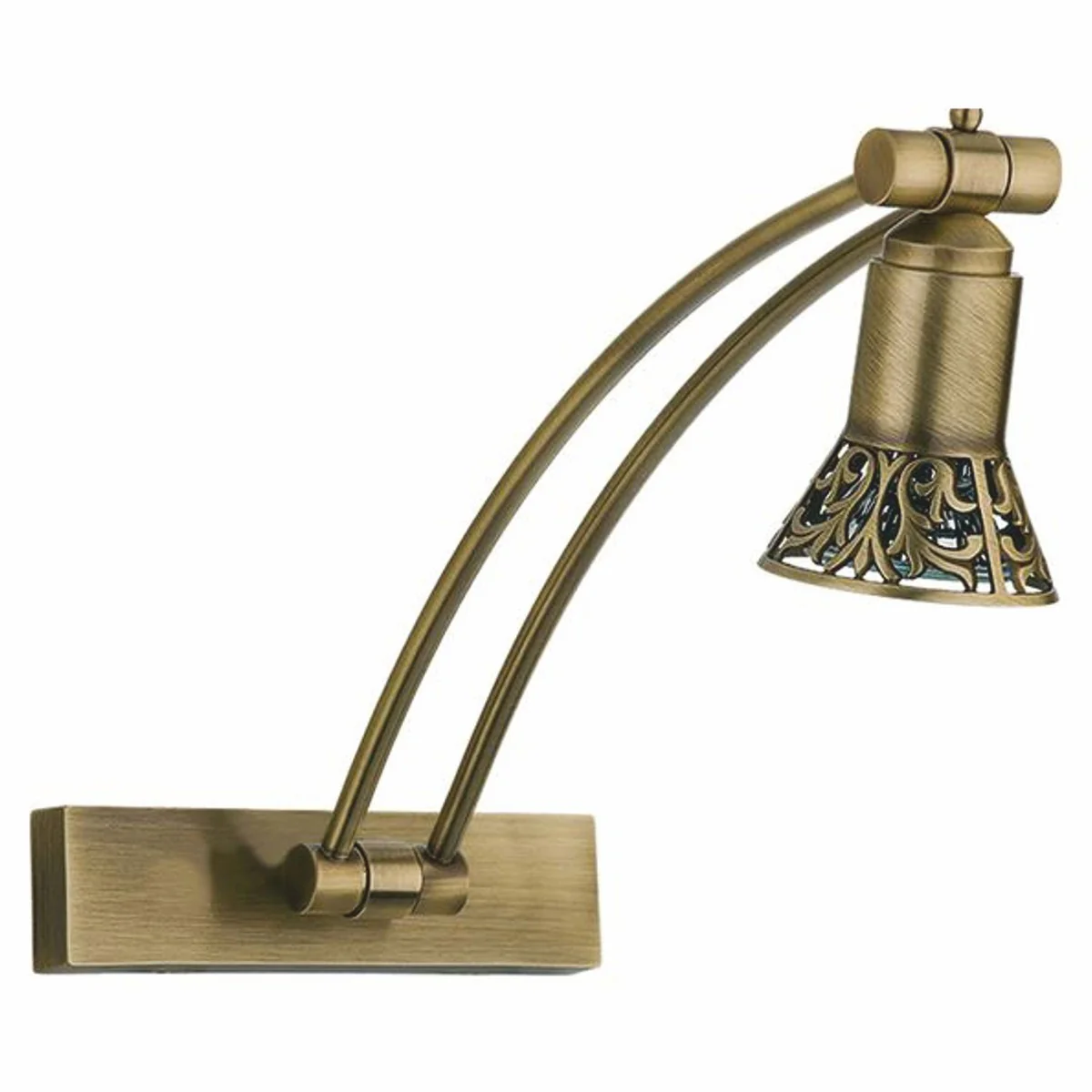 Luxury baroque LED wall light / reading light brass with patina H. 35 cm