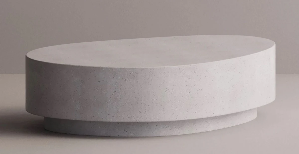 Luxury concrete coffee table white 142 cm - living room & garden furniture