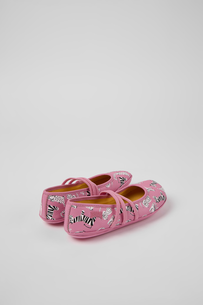 Twins Pink Leder Ballerinas für Jungen