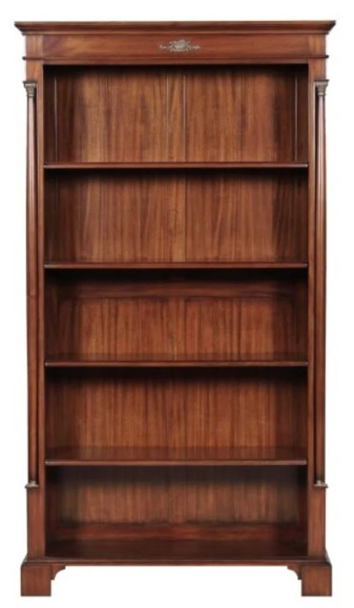 Luxury baroque style bookcase / shelf cabinet brown 103 x 32 x H. 185.5 cm - Baroque living room furniture