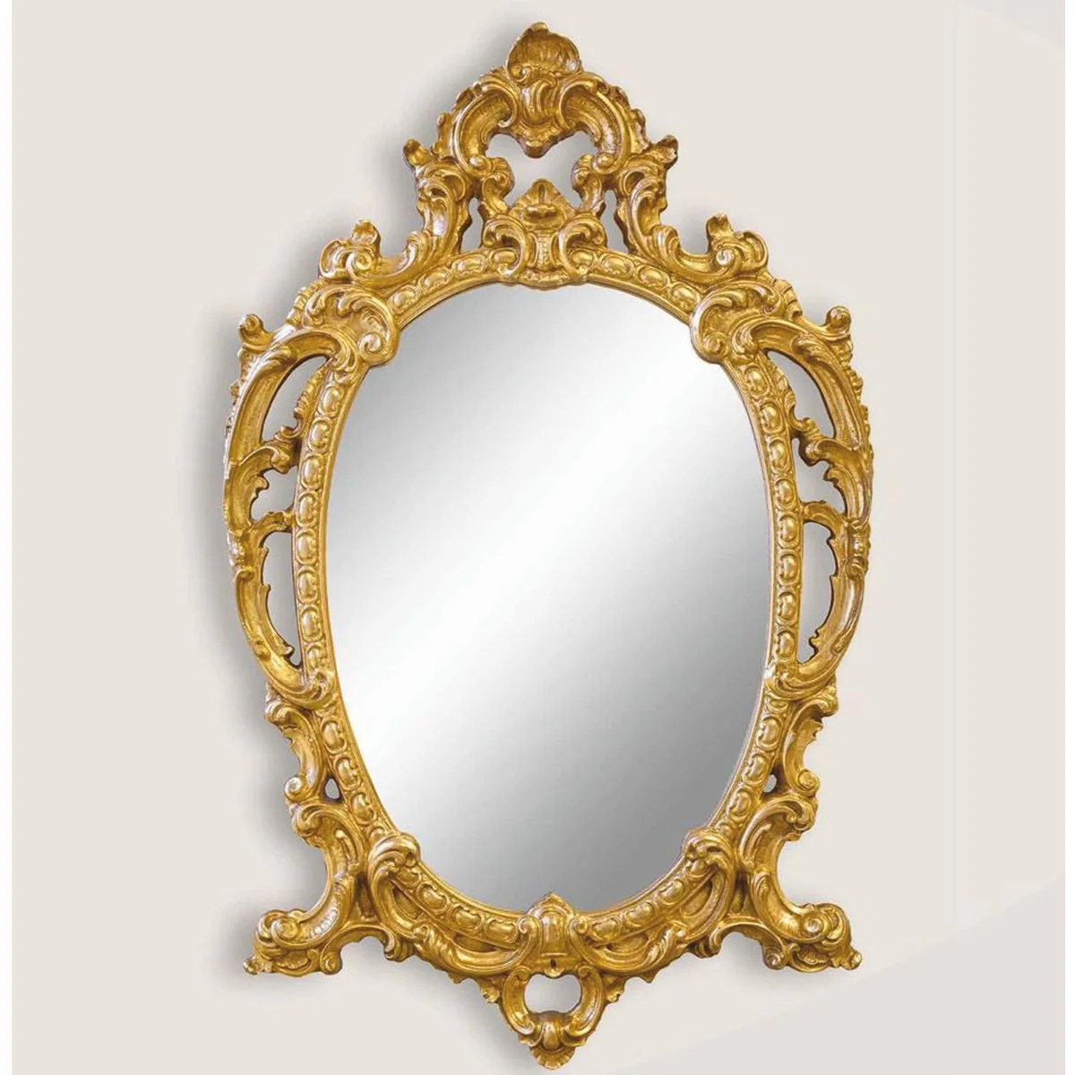 Luxus Barock Spiegel Gold H. 104 cm - Barock Möbel - Made in Italy