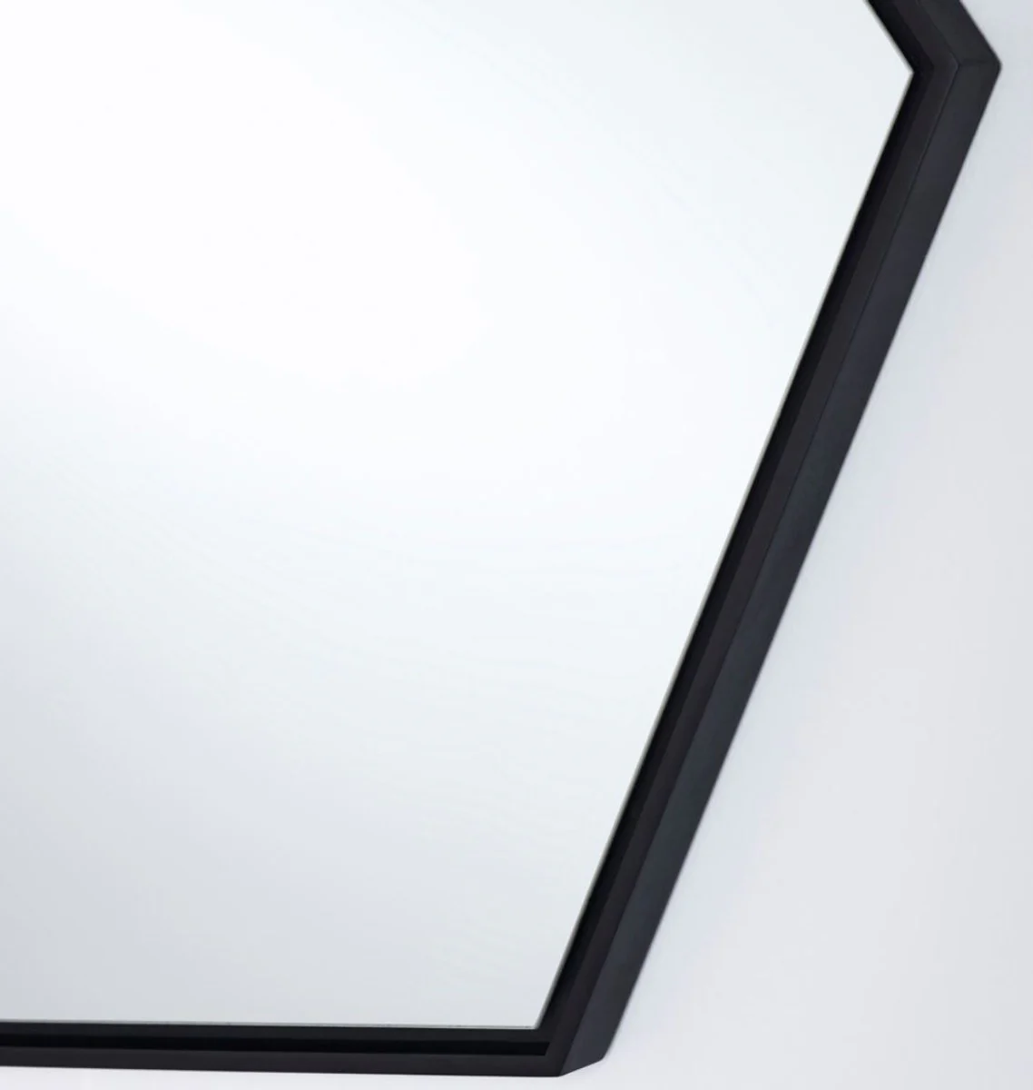 Luxury mirror with black wooden frame 52 x H. 45 cm - living room wall mirror