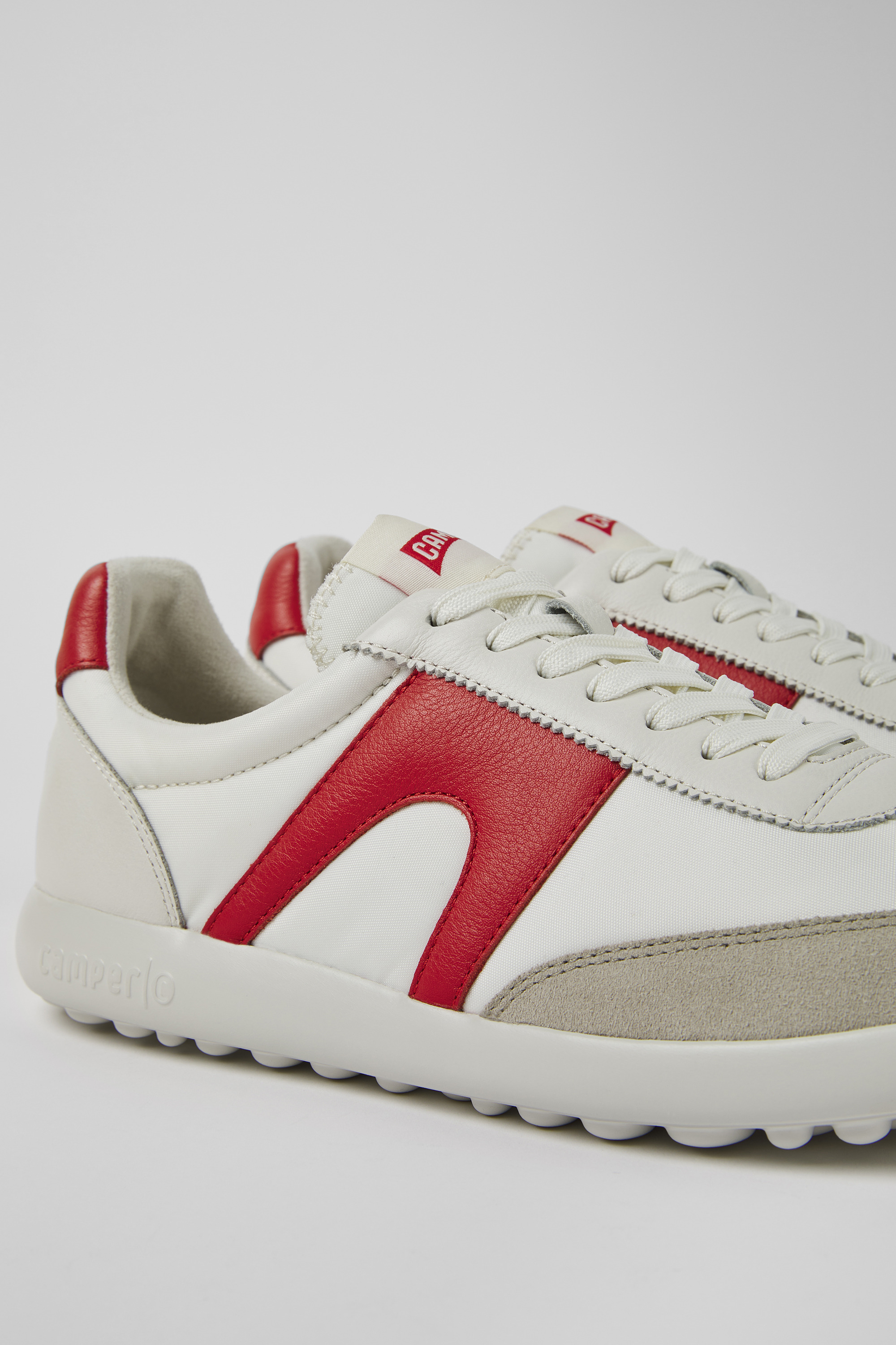 Pelotas XLite - Weiße und rote Textil- und Ledersneaker für Herren