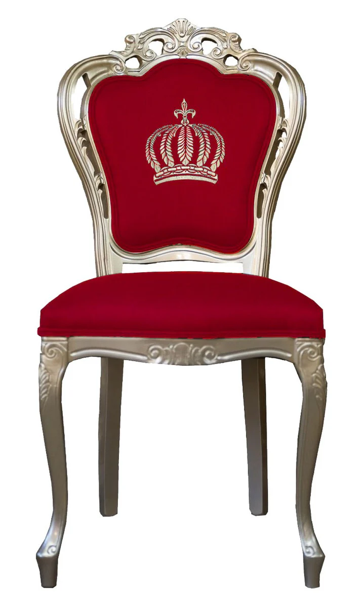 Pompöös by Luxury Baroque Dining Room Chair Red / Gold - Pompöös Baroque Chair designed by Harald Glööckler