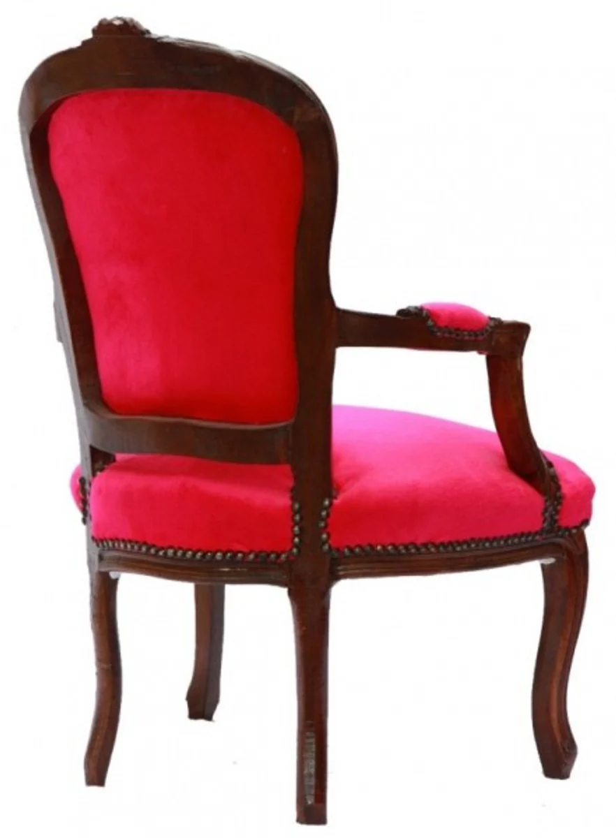 Baroque salon chair pink / brown