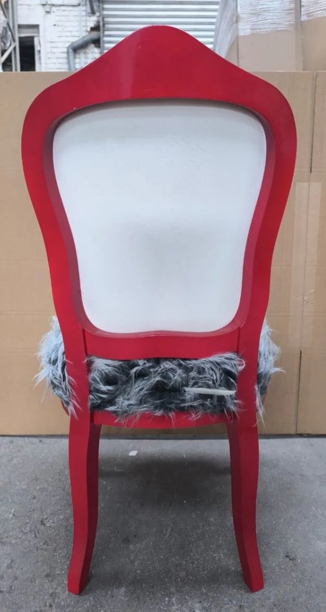 Luxury Baroque Dining Room Chair Gray / Blue / Red / Silver - Baroque Furniture