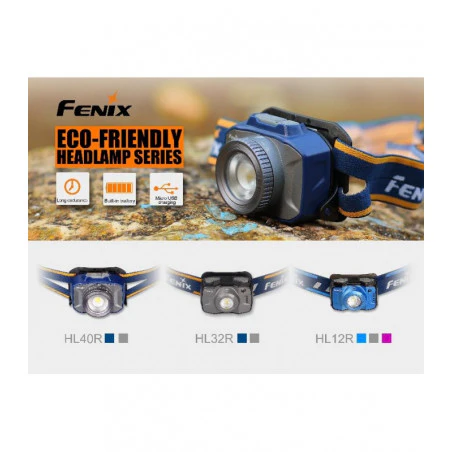 Fenix ​​HL40R High Performance Rechargeable with Blue Zoom - Headlamp