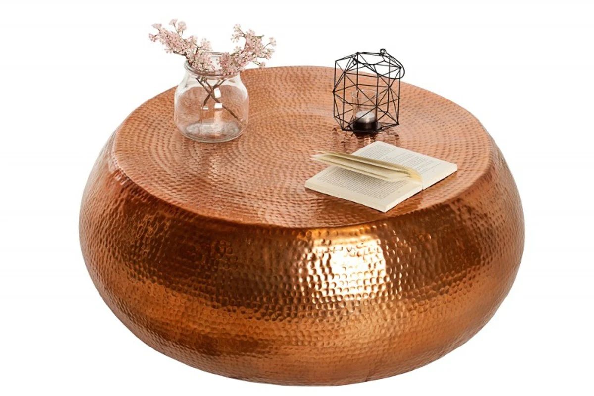 Luxury coffee table copper 82 cm copper - living room salon table