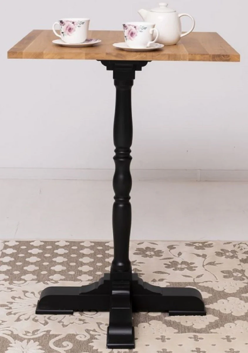 Country house style bar table brown / black 80 x 80 x H. 110 cm - Solid wood bar table in country house style - Country house style solid wood bar & bistro furniture