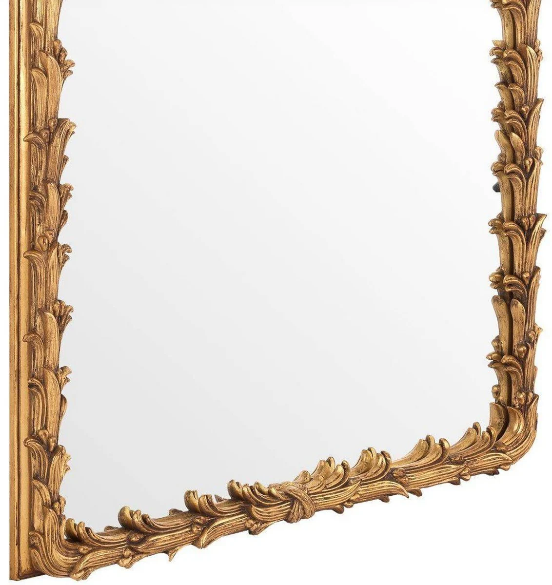 Luxury mirror antique gold 92.5 x 7 x H. 245.5 cm - mahogany wall mirror - full length mirror - wardrobe mirror - luxury collection