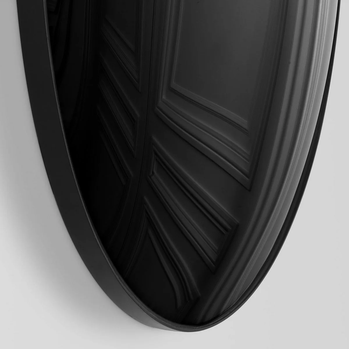 Luxury mirror black Ø 91 cm - Round convex wall mirror - Luxury furniture