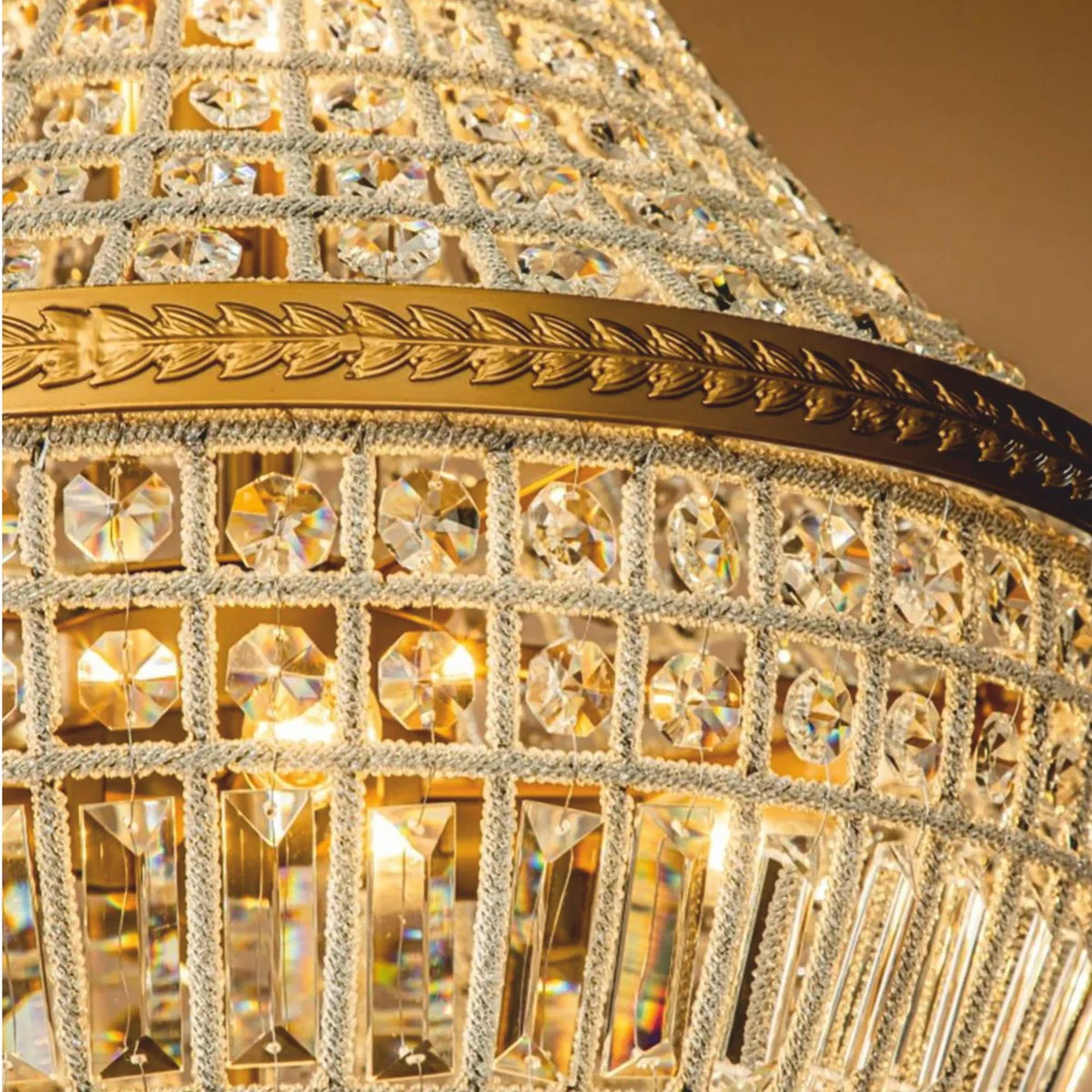 Baroque crystal chandelier gold Ø 50 x H. 110 cm - Baroque lights