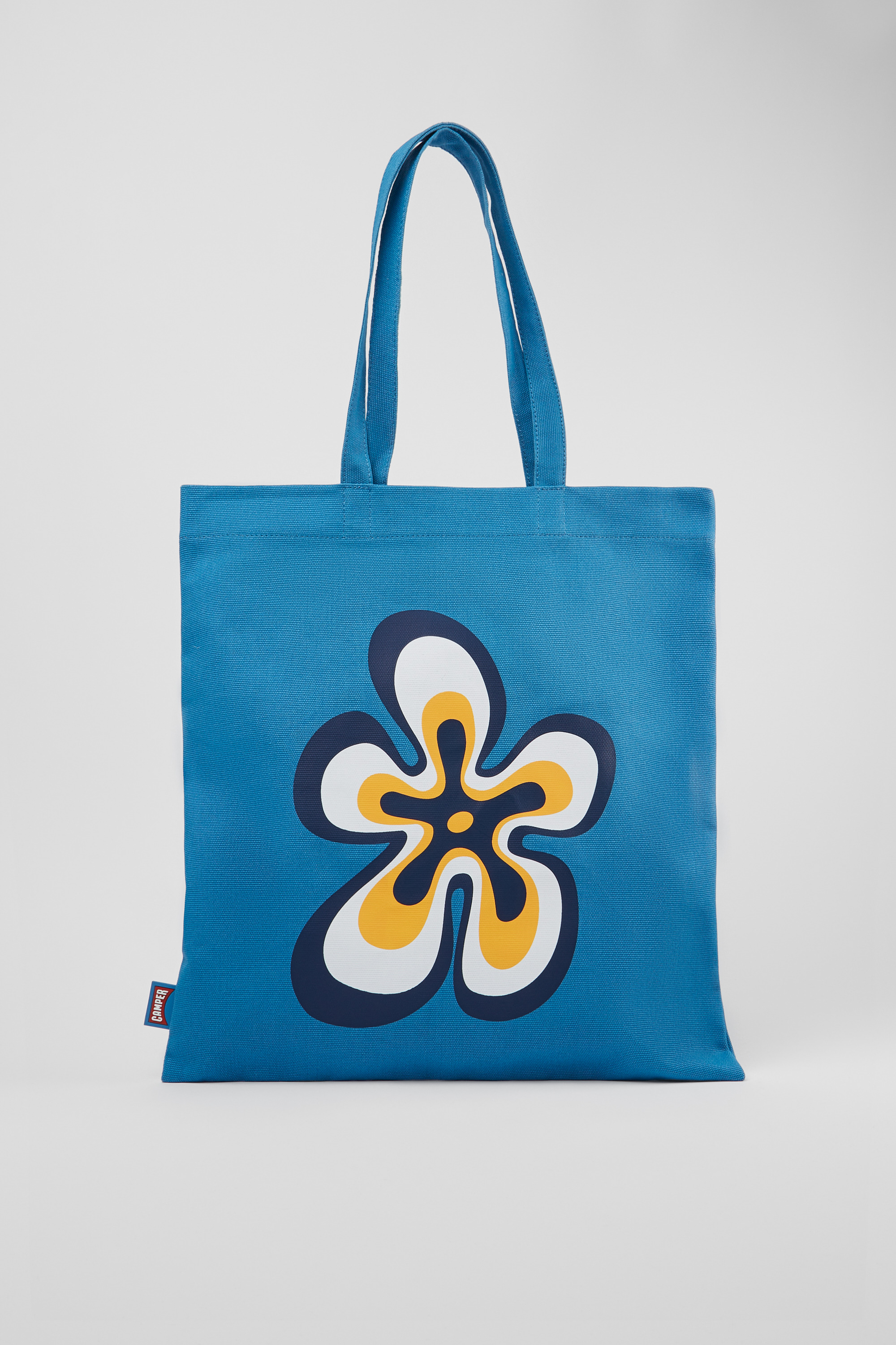 ConMigo - Blaue recycelte Baumwoll-Totetasche