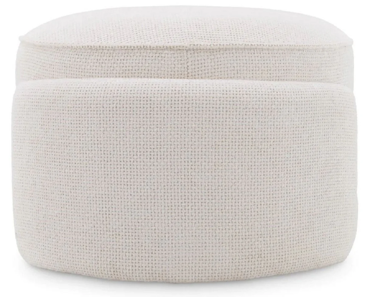 Luxury stool cream white Ø 73 x H. 38 cm - Round stool - Round stool - Footstool - Living room furniture - Hotel furniture - Luxury furniture