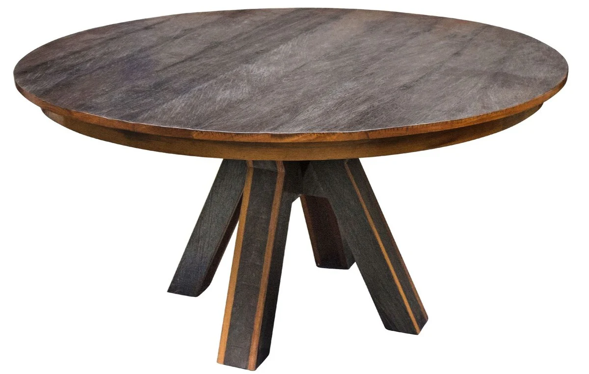 Dining table dark brown / black Ø 150 x H. 77 cm - luxury dining room furniture