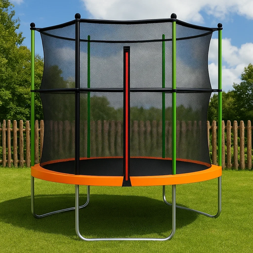 Trampolin 183x200 cm schwarz/orange - vQHzUgut15OD