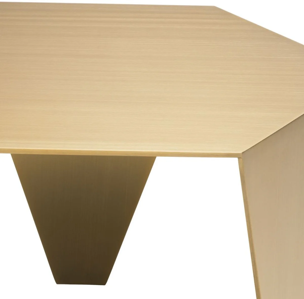 Luxury side table brass colored 57.5 x 50 x H. 34.5 cm - 6 square stainless steel table - luxury living room furniture - luxury quality