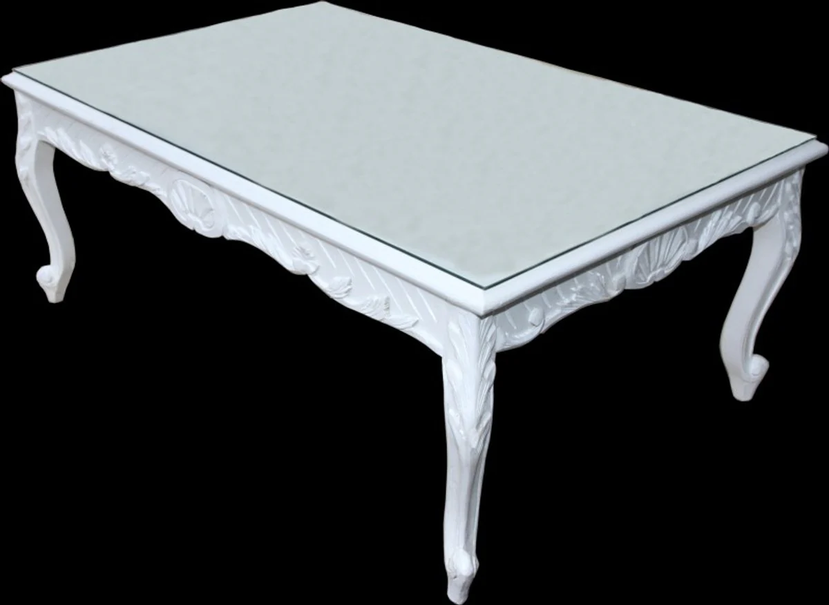 Baroque coffee table white 120 x 80 cm - Mod2