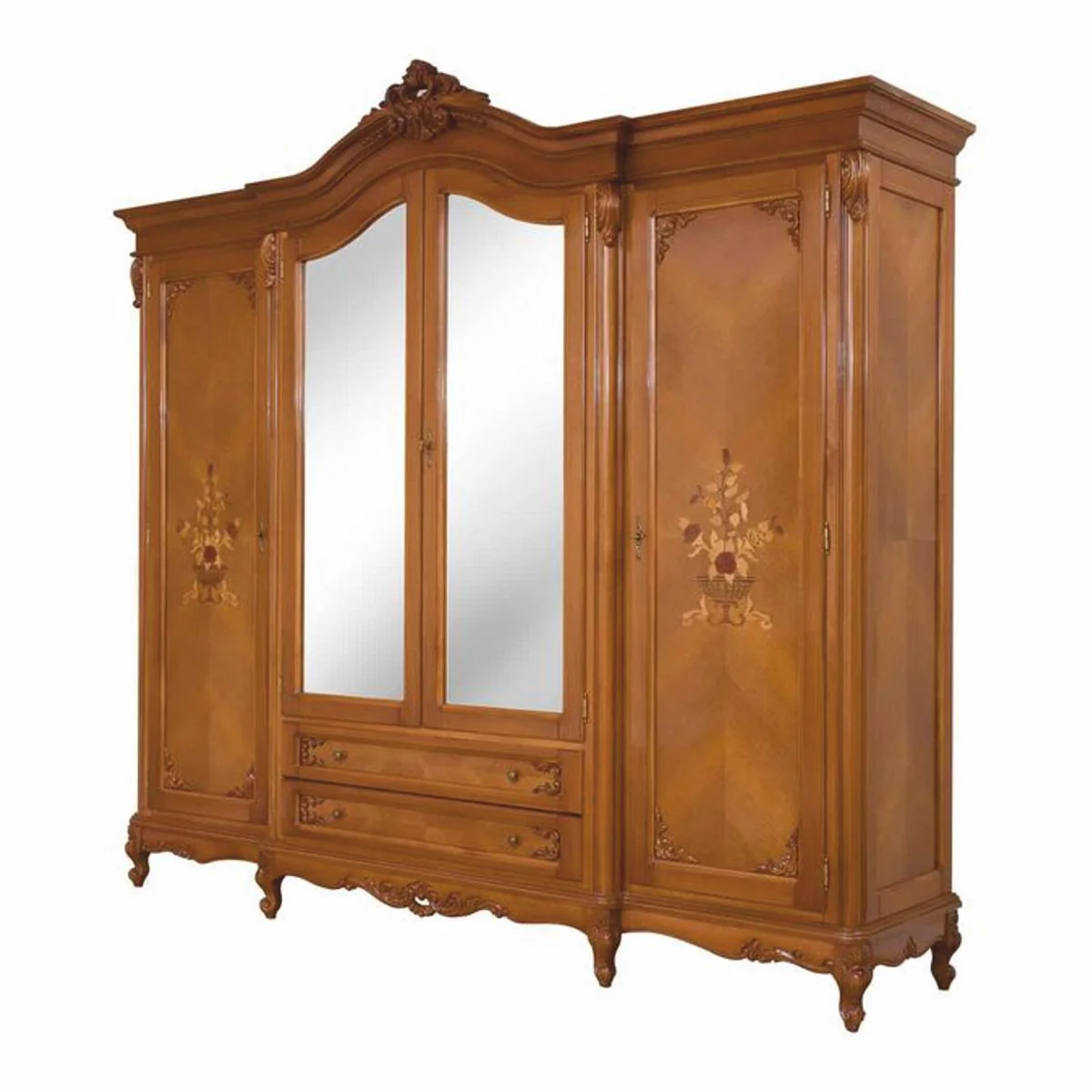 Luxury Baroque Bedroom Cabinet Brown 260 cm - Baroque style bedroom furniture