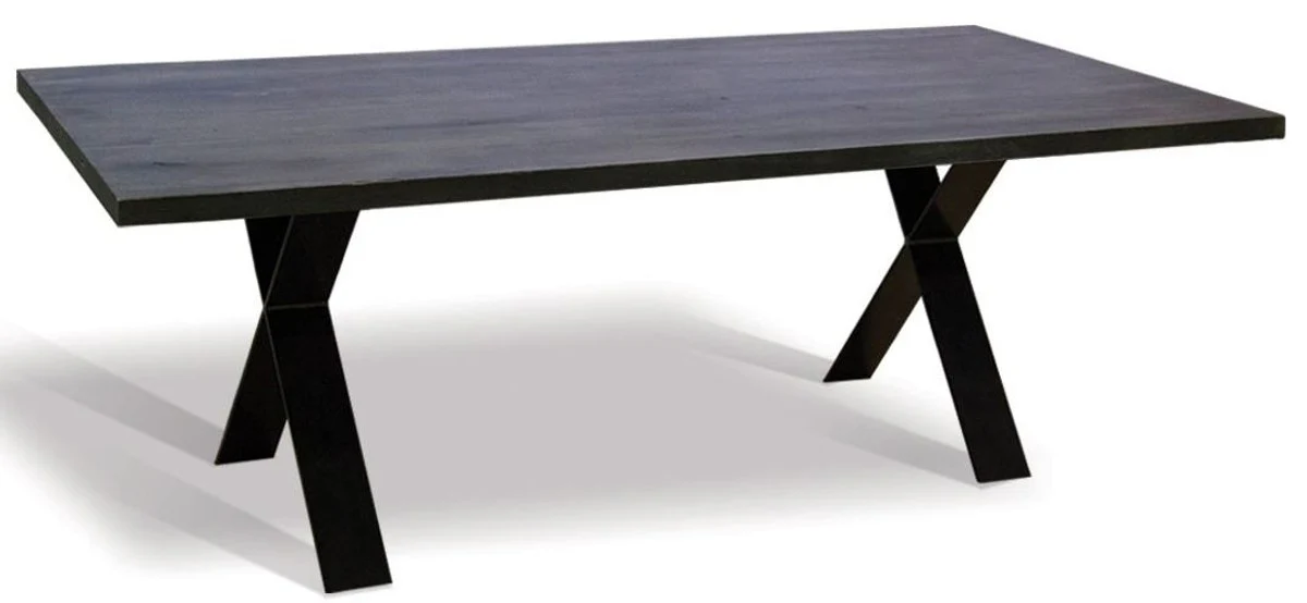 Luxury solid wood dining table - Various sizes & colors - Kitchen table with rustic oak table top and metal legs - Dining room table