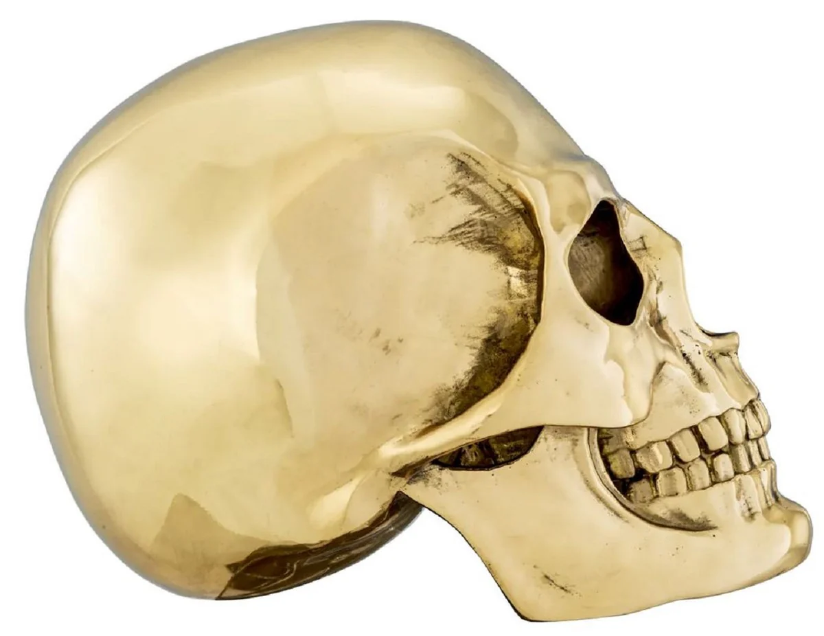 Philipp Plein luxury designer decorative skull gold 14 x 22 x H. 16 cm