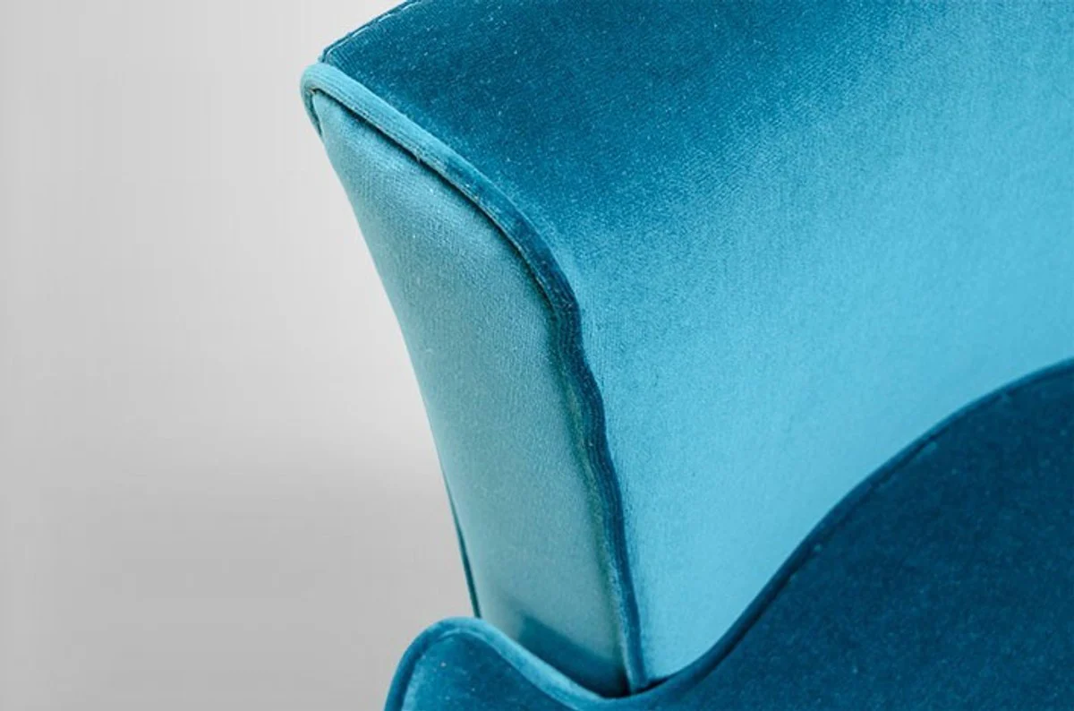 Luxus Art Deco Lounge Sessel Blau - Luxury Collection - Jugendstil - Belle Epoche