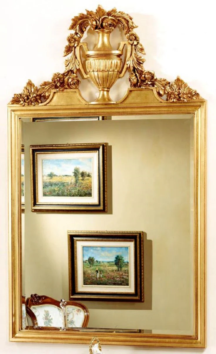 Luxury Baroque Mirror Gold - Magnificent solid wood wall mirror in Baroque style - Baroque furniture - Luxury quality - Made in Italy