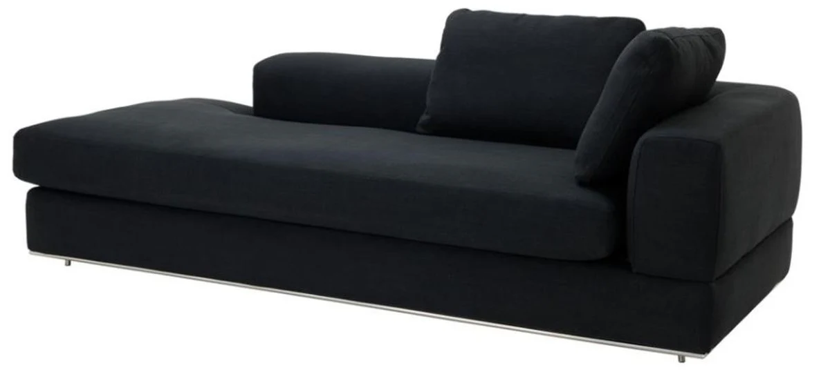Designer sofa black right side 231 x 101 x H. 85 cm - luxury living room furniture