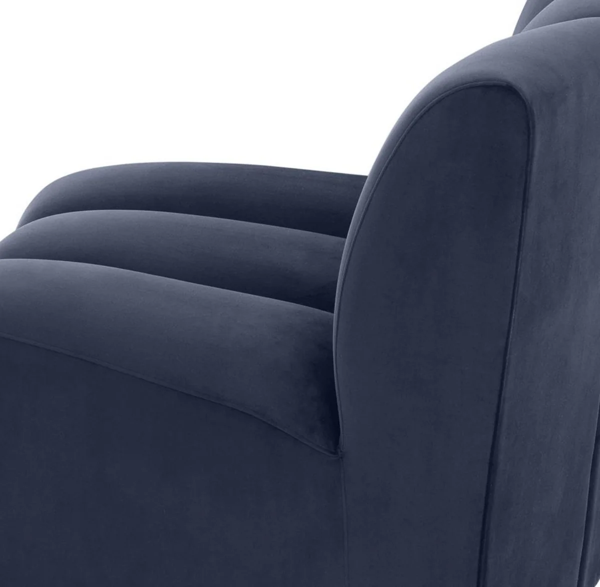 Luxury velvet couch midnight blue 109 x 95 x H. 83.5 cm - Curved & Expandable Luxury Living Room Sofa