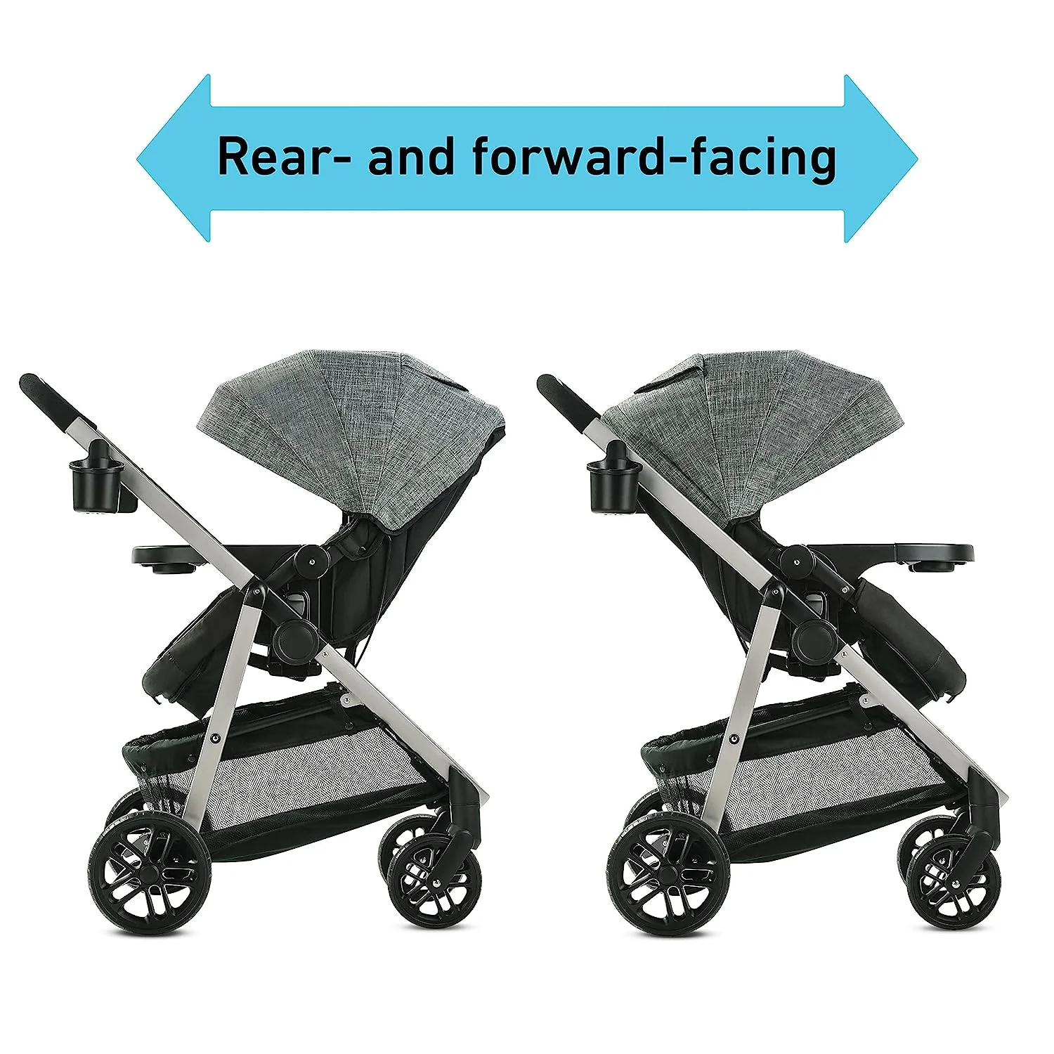 Modes Pramette Kinderwagen, Kinderwagen mit echtem Kinderwagenmodus, umkehrbarem Sitz, einhändig klappbar, zusätzlicher Stauraum, Kindertablett, Pierce