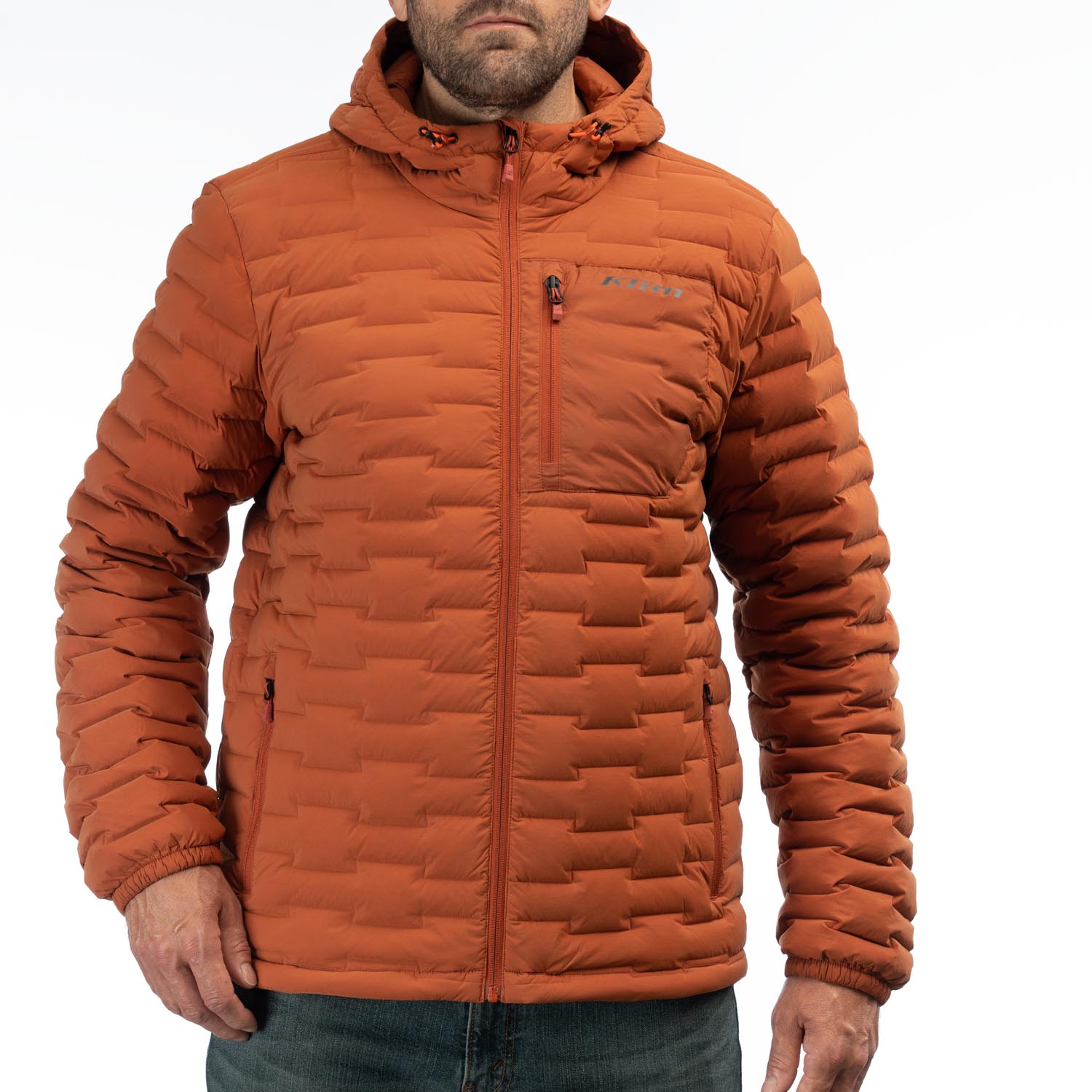 Boulder stretch down jacket with hood