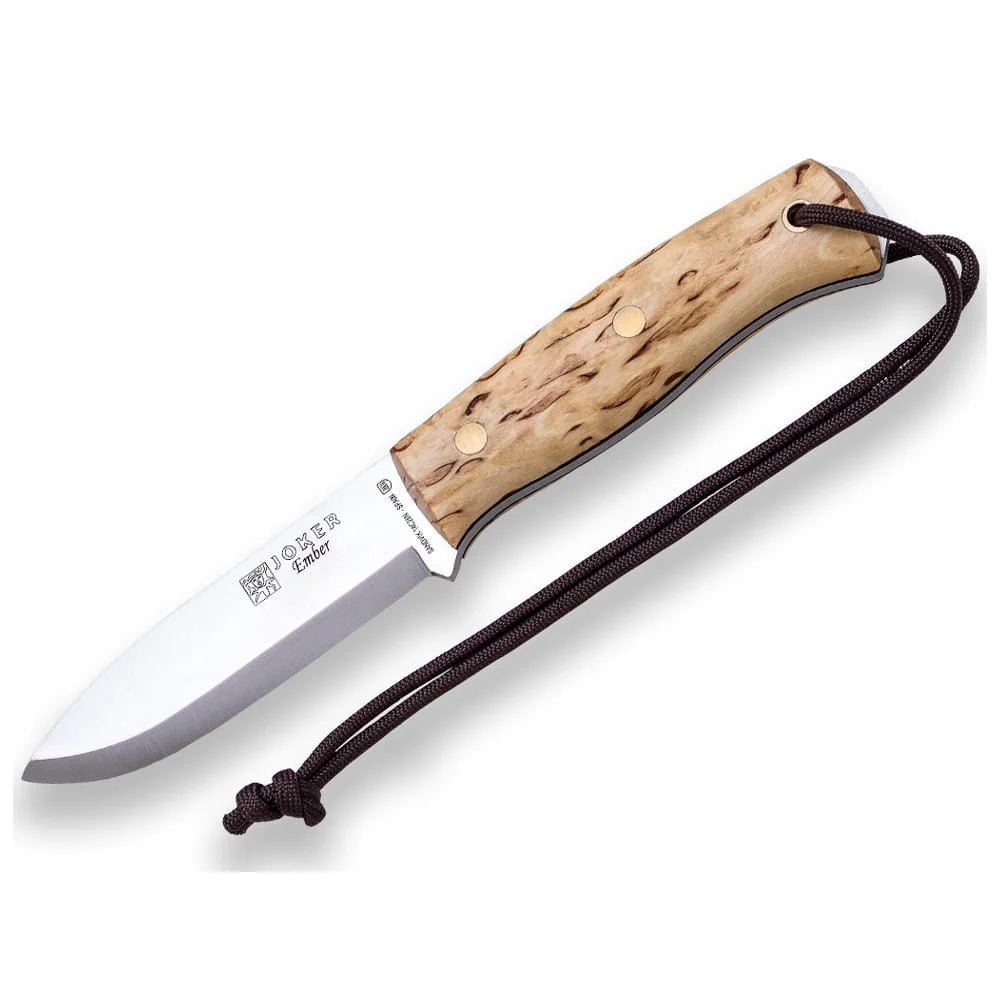 Joker Ember Scandi abedul rizado - Cuchillo de supervivencia y buschcraft