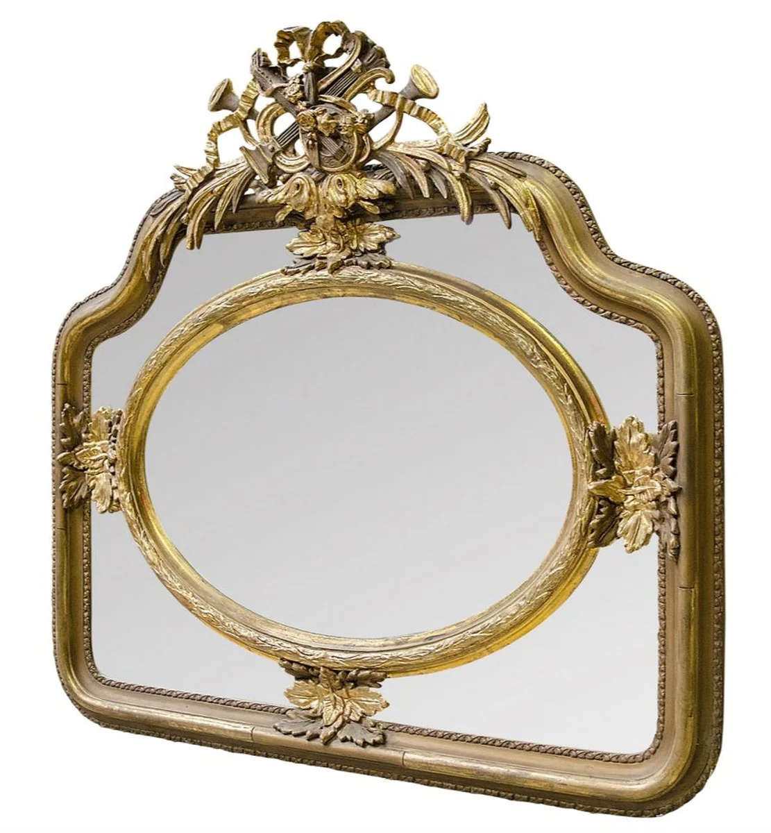 Baroque wall mirror gold 107 x H. 107 cm - noble & magnificent